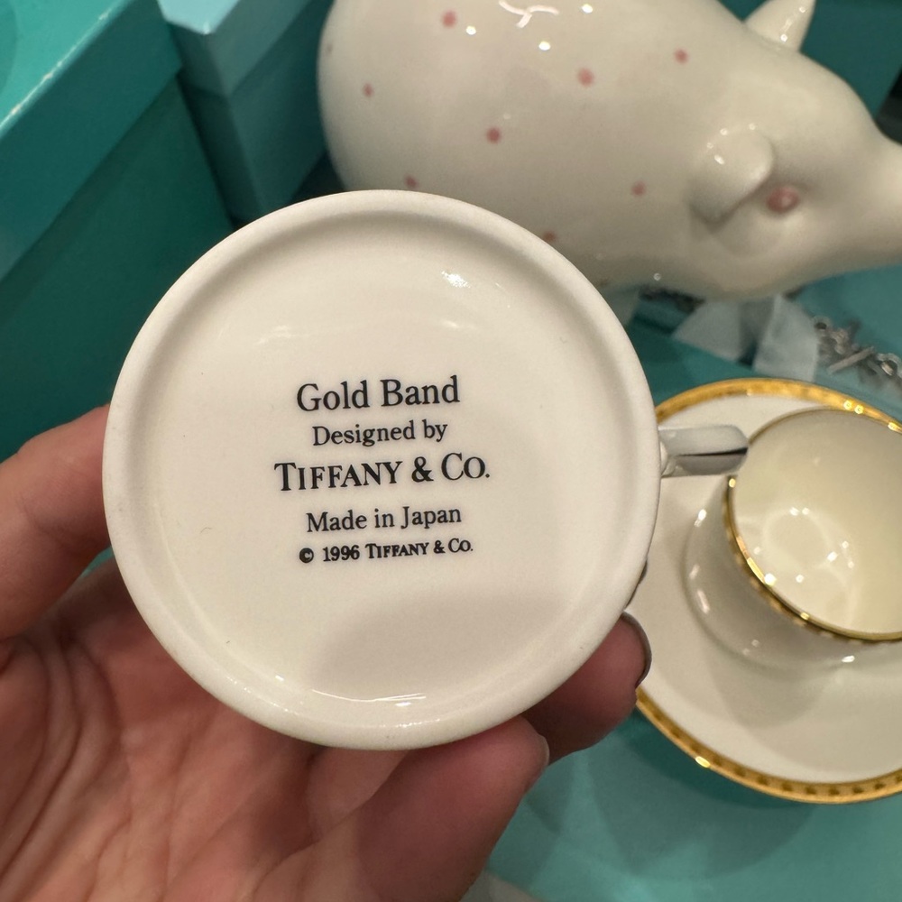 Tiffany & Co. Gold Band Teacup and Saucer - Picture 2 of 5